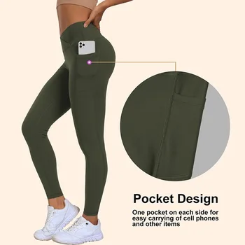 Женские леггинсы для тренировок с карманом, ощущение обнаженности, карго, спортивные штаны для йоги с высокой талией, эластичные тонкие сексуальные брюки, поднимающие бедра