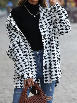 Женские фланелевые куртки Повседневные с длинным рукавом и пуговицами в клетку Y2K Пальто оверсайз
