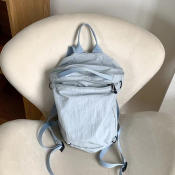 Женский рюкзак для девочек-подростков, рюкзак для колледжа большой емкости, легкий однотонный рюкзак для занятий спортом на открытом воздухе