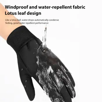 Зимние тепловые перчатки Youpin, водонепроницаемые, Ветрозащитные, для занятий спортом на открытом воздухе, теплые велосипедные перчатки, перчатки с сенсорным экраном на весь палец, мужские женские