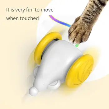 Игрушки для кошек, Usb Перезаряжаемая светодиодная мышь, набор игрушек для домашних кошек, Привлекательные зоотовары с разноцветными лампочками, умные электрические функции