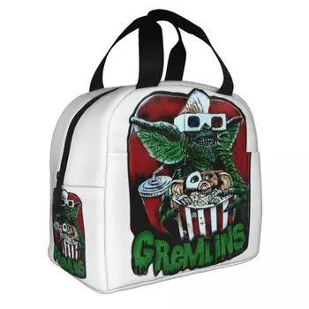 Изолированные сумки для ланча Gremlins Сумка-холодильник многоразового использования Gizmo Monster Gremlin Рождественский фильм ужасов 80-х Большой Ланч-бокс-тоут