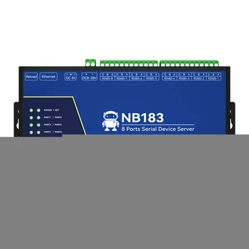 Изолированный 8-канальный последовательный сервер RS485/232/422 к RJ45 ModBus RTU RJ45 к TCP/UDP NB183S Встроенный сторожевой таймер MQTT/HTTP IOT