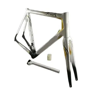 Индивидуальный логотип Тормоз прямого крепления C64 art decor белая черная золотая глянцевая рама Карбоновые велосипедные рамы 48/50/52/54 см / 56 см