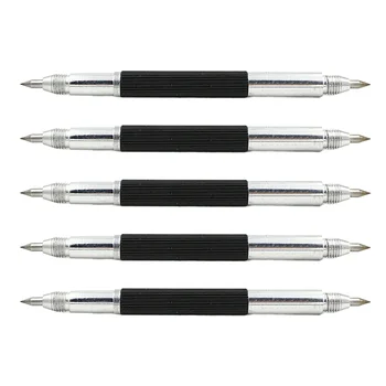 Инструмент Scriber Pen Черный + Серебристый Двусторонний Маркер Scriber Scriber Наконечник Пера Для Черчения Из Карбида Вольфрама 13,7 см Совершенно Новый