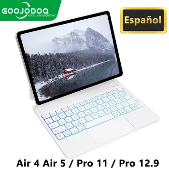 Испанская клавиатура Magic Keyboard с подсветкой для iPad Pro 11 2022 2020 2018 для iPad 10-го поколения iPad Air 5 Air 4 10,9 Pro 12,9 2018-2022