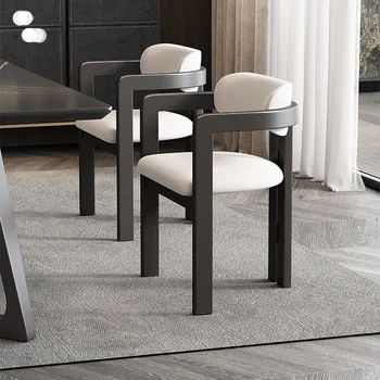 Итальянские легкие Роскошные обеденные стулья, Дизайнерский обеденный стул из массива дерева, мебель для дома, Простой современный чайный стул, Высококачественные гостиничные стулья