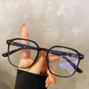 Квадратная многоугольная оправа Простые очки синие мембранные очки все может сочетаться с мужскими и женскими модными очками линзы Блокирующие очки Очки
