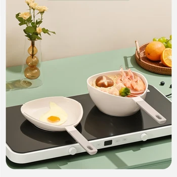 Керамическая сковорода с антипригарным покрытием треугольного дизайна, Высококачественная многофункциональная керамическая сковорода для приготовления пищи, легко моющаяся Керамическая сковорода