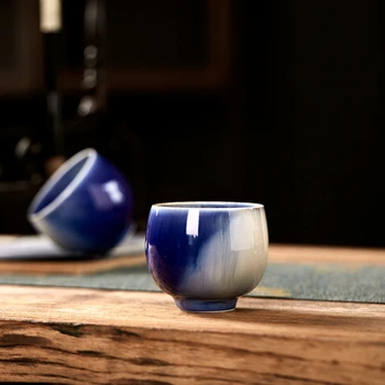 Керамическая чайная чашка с высокотемпературной цветной глазуровкой single cup индивидуальная одноцветная чайная чашка ручной работы master cup