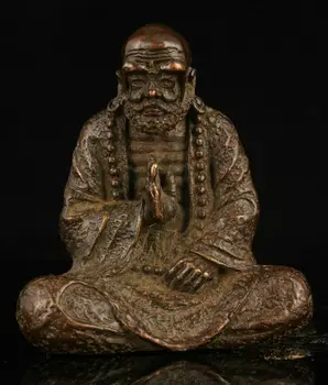Коллекция статуй Бодхидхармы из старинной чистой меди китайской ручной работы