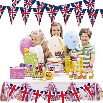 Комплект для вечеринки British Union Jake, украшение для юбилея королевы 2022, Комплект для вечеринки Юнион Джек, Поддержка торжеств Royal Event GB