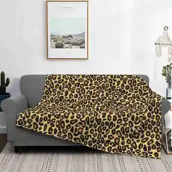 Кондиционер с леопардовым узором Мягкое одеяло с пятнами леопардового Гепарда Бежевый Черный натуральный камуфляжный узор