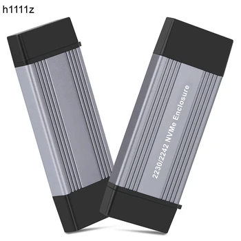 Корпус NVME M.2 NVME к USB 3.1 Type A + Type C Внешний SSD-накопитель USB 3.1 Gen2 10 Гбит/с для M/M + B Key 2230 2242 M2 NVME SSD