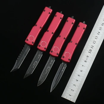КРАСНЫЙ нож Micro X70 OTF Tech Knife Hellhound Knives D2 Blade6061-T6 Из Авиационного алюминиевого сплава Для Столовой кухни