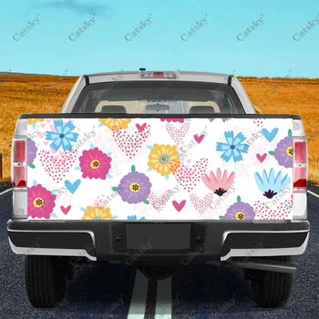 Красочные наклейки для грузовиков с летними цветами, наклейка на крышку багажника грузовика, графические наклейки на бампер для легковых автомобилей, грузовиков и внедорожников