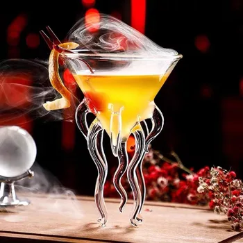 Креативная Коктейльная чашка с медузой, Персонализированный Аквариум, Бокалы с осьминогом, Высокие бокалы для сока в ресторане, баре