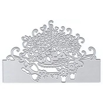 Кружевная кайма DzIxY Металлические режущие матрицы для изготовления открыток Набор для тиснения бумаги Трафареты для вырезок Карманы для хранения расходных материалов