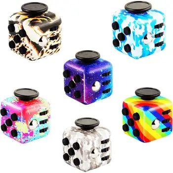 Кубик-непоседа Игрушка-непоседа, снимающий стресс, Расслабляющий ручной волшебный кубик, снимающий стресс, игрушки для снятия тревоги, подарок для детей и взрослых