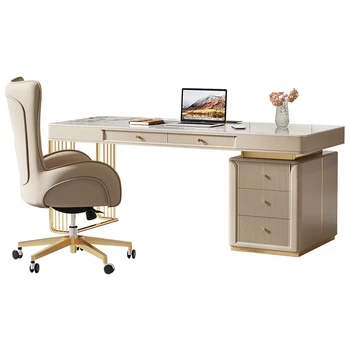* Легкий роскошный стол, современный минималистичный рабочий стол, Дизайнерский компьютерный стол для домашнего творчества высокого класса