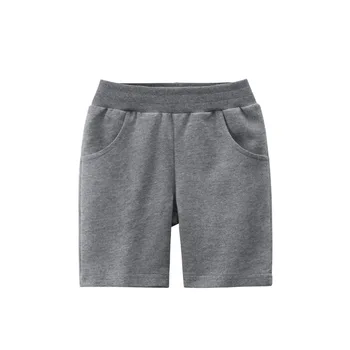 Летние детские шорты 2023 года, хлопковые шорты для мальчиков и девочек, однотонные трусики для малышей, детские пляжные короткие спортивные штаны с карманами, детские