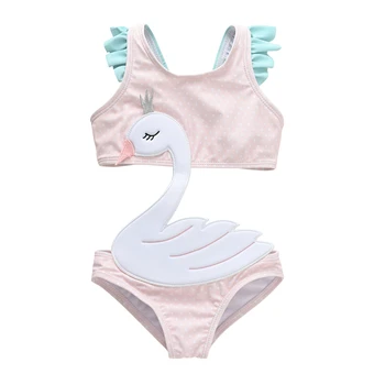 Летние купальники Kavkas для новорожденных девочек для пляжного отдыха в корейском стиле с цветочным рисунком, плиссированные купальники для младенцев, детская одежда