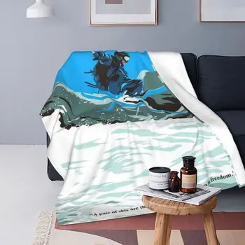 ЛЫЖНОЕ ультрамягкое одеяло из микрофлиса, индивидуальное портативное одеяло для кемпинга в разных стилях