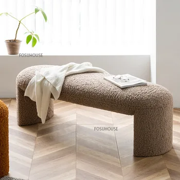 Мебель для гостиной в скандинавском стиле, табурет для переодевания, легкий Роскошный табурет для кровати, современная простая скамейка для спальни, табуретки для дома на крыльце. Z