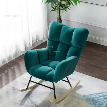 Мебель для гостиной из скандинавской ткани, кресло-качалка, Минималистичный современный шезлонг на балконе, Роскошное кресло для отдыха в спальне A