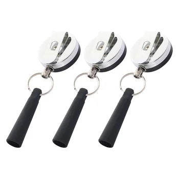 Металлический брелок для ключей из 3 предметов, металлическая пряжка для поясного ремня, кронштейны для ручек из высокопрочной стальной проволоки