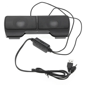 Мини Портативные USB-стереодинамики, линейный контроллер, Звуковая панель для ноутбука, Mp3-телефона, музыкального плеера, ПК с зажимом