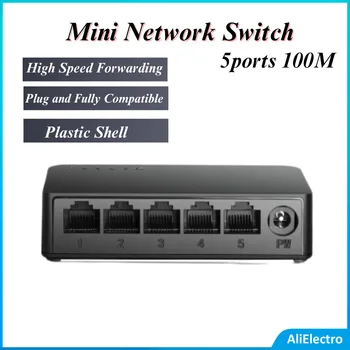 Мини-сетевой коммутатор 10/100 м портов YYS-1005 М Высокоскоростной сетевой коммутатор RJ45 100 Мбит /с Fast Ethernet