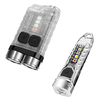 Мини-фонарики для ключей V3, перезаряжаемая светодиодная вспышка USB-C мощностью 900LM с магнитом на хвосте, карманный фонарик V1 IPX6