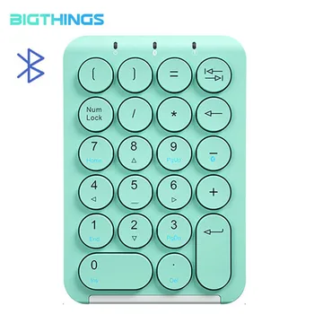 Мини-цифровая клавиатура, Беспроводная клавиатура Bluetooth, красочная перезаряжаемая для IOS Android, ноутбука с Windows, Macbook, телефона
