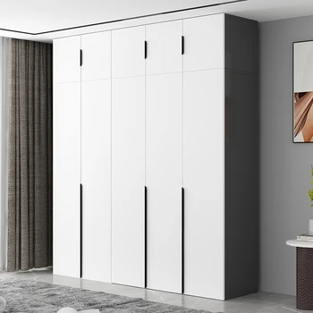 Минималистичный шкаф для хранения в спальне с комбинированным шкафом для одежды с противоположной дверцей