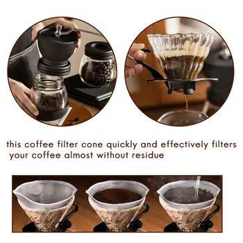 Многоразовый Кофейный фильтр с мелкой сеткой из нержавеющей стали Капельный конус Безбумажный Универсальный Кофейный фильтр
