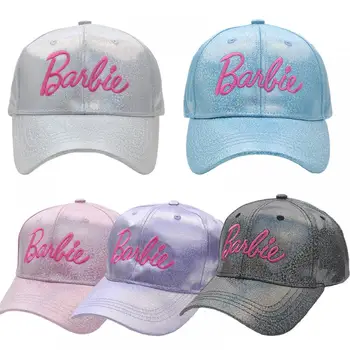 Модная красочная бейсболка для девочек Барби, Аниме Каваи, Повседневная Спортивная кепка в стиле хип-хоп с вышитыми буквами, универсальная Регулируемая шляпа