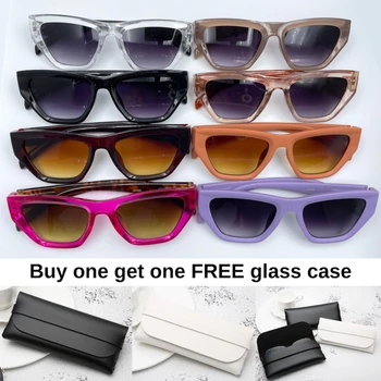 Модные солнцезащитные очки унисекс с защитой от ультрафиолета UV400 в подарочном футляре со стеклом
