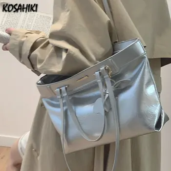 Модные эстетичные сумки через плечо Y2k большой емкости, роскошный дизайн, универсальная гранжевая сумка под мышку, женская модная корейская простая сумочка