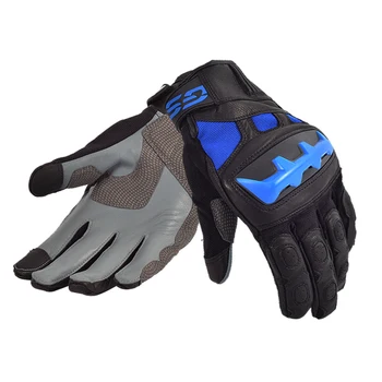 Мотоциклетные перчатки для гоночного мотокросса для мотоцикла Motorrad Кожаные перчатки Черные синие спортивные перчатки аксессуары для велосипедов
