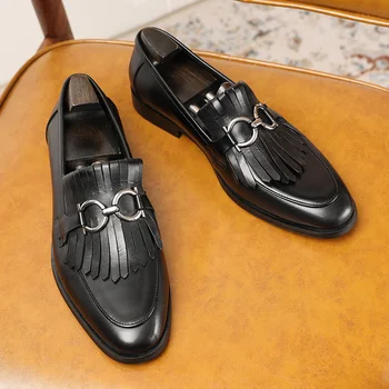 Мужская обувь, кисточки, деловая официальная свадебная обувь, Оксфордский стиль, style, high-end