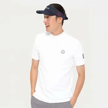 Мужская одежда PG Golf, футболка с коротким рукавом и круглым вырезом, мужская повседневная спортивная быстросохнущая майка для гольфа
