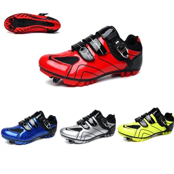 Мужские кроссовки для горного велоспорта на открытом воздухе, пара профессиональных самоблокирующихся гоночных кроссовок MTB для шоссейного велоспорта