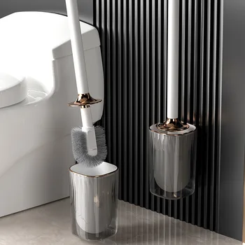 Набор бытовых туалетных щеток Гибкий настенный держатель щетки для чистки унитаза с удлиненной ручкой для туалета