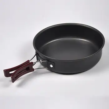 Набор посуды для кемпинга 15ШТ, легкая уличная посуда для семейного похода, пикника (кастрюля, сковорода, миски, ложка)