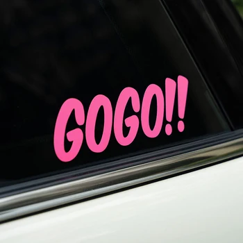 Наклейка на автомобиль GOGO, Персонализированная Текстовая Наклейка, Милые Декоративные наклейки на окна, наклейки на кузов электромотоцикла, Аксессуары