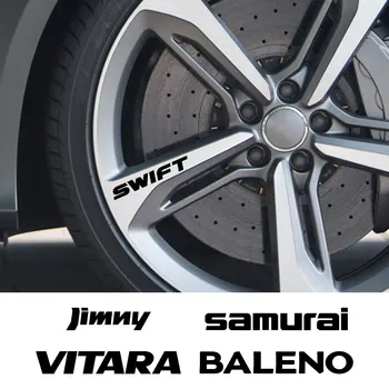 Наклейка на обод автомобиля, украшение колеса, наклейки на шины для Suzuki Jimny Swift SX4 Ignis Alto Samurai Baleno Grand Vitara Автомобильные аксессуары