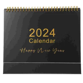 Настольный календарь на 2024 год, милый настольный блокнот, ежемесячное маленькое бумажное миниатюрное украшение