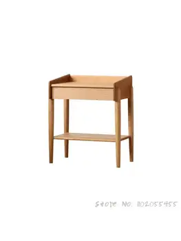 Небольшая мебель в скандинавском японском стиле из массива дерева, прикроватный столик из вишневого дерева, спальня, маленькая квартира