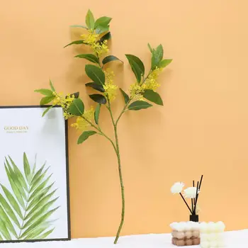 Неувядающая искусственная ветка, реалистичные искусственные ветки Osmanthus Fragrans, неувядающие искусственные растения для декора домашнего офиса